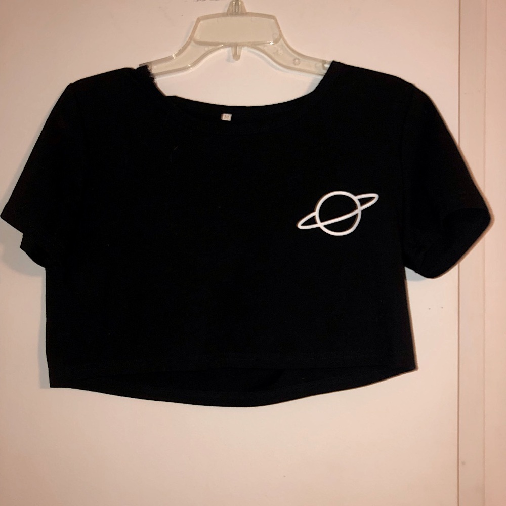 SHEIN Planet cropped tee